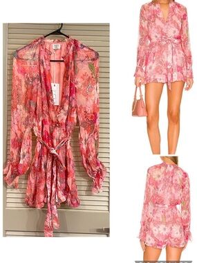 Hemant & Nandita Floral Pink Romper